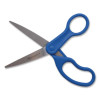 Preferred Line Stainless Steel Scissors, 8" Long, 3.5" Cut Length, Straight Blue Handle
