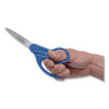 Preferred Line Stainless Steel Scissors, 8" Long, 3.5" Cut Length, Offset Blue Handle