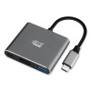 3-In-1 Usb-C Multi-Port Taa Compliant Docking Station, Hdmi, Usb-C, Usb 3 A+Pd, Black/Gray