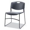 Alera Resin Stacking Chair, Supports Up To 275 Lb, 18.50" Seat Height, Black Seat, Black Back, Black Base, 4/Carton