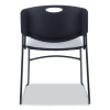 Alera Resin Stacking Chair, Supports Up To 275 Lb, 18.50" Seat Height, Black Seat, Black Back, Black Base, 4/Carton