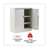 Assembled 42" High Heavy-Duty Welded Storage Cabinet, Two Adjustable Shelves, 36w X 18d, Putty