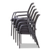 Alera Elusion Series Mesh Back Stacking Guest Chair, 26" x 25.6" x 36.2", Black Seat, Black Back, Black Base