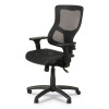 Alera Elusion Ii Series Suspension Mesh Mid-Back Synchro Seat Slide Chair, Supports 275 Lb, 16.34" To 20.35" Seat, Black