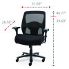 Alera Faseny Series Big And Tall Manager Chair, Supports Up To 400 Lbs, 17.48" To 21.73" Seat Height, Black Seat/Back/Base