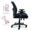 Alera Faseny Series Big And Tall Manager Chair, Supports Up To 400 Lbs, 17.48" To 21.73" Seat Height, Black Seat/Back/Base