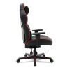 Racing Style Ergonomic Gaming Chair, Supports 275 Lb, 15.91" To 19.8" Seat Height, Black/Red Trim Seat/Back, Black/Red Base