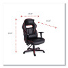 Racing Style Ergonomic Gaming Chair, Supports 275 Lb, 15.91" To 19.8" Seat Height, Black/Red Trim Seat/Back, Black/Red Base