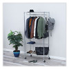 Wire Shelving Garment Rack, 30 Garments, 36w X 18d X 75h, Silver