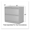 Lateral File, 2 Legal/Letter-Size File Drawers, Light Gray, 30" x 18.63" x 28"