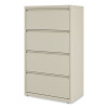 Lateral File, 4 Legal/Letter-Size File Drawers, Putty, 30" x 18.63" x 52.5"