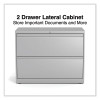 Lateral File, 2 Legal/Letter-Size File Drawers, Light Gray, 36" x 18.63" x 28"