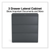 Lateral File, 3 Legal/Letter/A4/A5-Size File Drawers, Charcoal, 36" x 18.63" x 40.25"