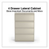 Lateral File, 4 Legal/Letter-Size File Drawers, Putty, 36" x 18.63" x 52.5"
