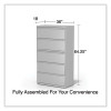 Lateral File, 5 Legal/Letter/A4/A5-Size File Drawers, Light Gray, 36" x 18.63" x 67.63"