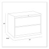 Lateral File, 2 Legal/Letter-Size File Drawers, Charcoal, 42" x 18.63" x 28"