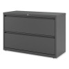 Lateral File, 2 Legal/Letter-Size File Drawers, Charcoal, 42" x 18.63" x 28"