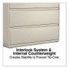 Lateral File, 3 Legal/Letter/A4/A5-Size File Drawers, Putty, 42" x 18.63" x 40.25"