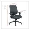 Alera Wrigley Series High Performance Mid-Back Synchro-Tilt Task Chair, Supports 275 Lb, 17.91" To 21.88" Seat Height, Black