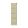 Four-Drawer Economy Vertical File, Letter-Size File Drawers, 15" x 26.5" x 52", Putty