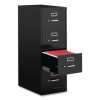 Economy Vertical File, 4 Legal-Size File Drawers, Black, 18" x 25" x 52"
