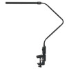 Led Desk Lamp With Interchangeable Base Or Clamp, 5.13w x 21.75d x 21.75h, Black