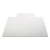 Studded Chair Mat For Flat Pile Carpeted Floors, Rectangular With Wide Lip, Straight Edges, 45" x 53", Clear