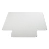 Studded Chair Mat For Flat Pile Carpeted Floors, Rectangular With Wide Lip, Straight Edges, 45" x 53", Clear
