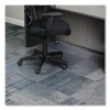Studded Chair Mat For Flat Pile Carpeted Floors, Rectangular, Straight Edges, 46" x 60", Clear