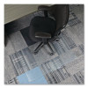 Studded Chair Mat For Flat Pile Carpeted Floors, Rectangular, Straight Edges, 46" x 60", Clear