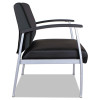Alera Metalounge Series Bariatric Guest Chair, 30.51" x 26.96" x 33.46", Black Seat, Black Back, Silver Base