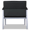 Alera Metalounge Series Bariatric Guest Chair, 30.51" x 26.96" x 33.46", Black Seat, Black Back, Silver Base
