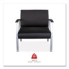 Alera Metalounge Series Bariatric Guest Chair, 30.51" x 26.96" x 33.46", Black Seat, Black Back, Silver Base