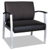 Alera Metalounge Series Bariatric Guest Chair, 30.51" x 26.96" x 33.46", Black Seat, Black Back, Silver Base