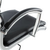 Alera Neratoli High-Back Slim Profile Chair, Faux Leather, 275 Lb Cap, 17.32" To 21.25" Seat Height, Black Seat/Back, Chrome