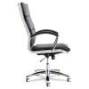 Alera Neratoli High-Back Slim Profile Chair, Faux Leather, 275 Lb Cap, 17.32" To 21.25" Seat Height, Black Seat/Back, Chrome