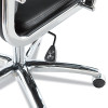 Alera Neratoli High-Back Slim Profile Chair, Faux Leather, 275 Lb Cap, 17.32" To 21.25" Seat Height, Black Seat/Back, Chrome