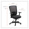 Alera Envy Series Mesh Mid-Back Multifunction Chair, Supports Up To 250 Lb, 17" To 21.5" Seat Height, Black