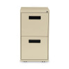 File Pedestal, Left Or Right, 2 Legal/Letter-Size File Drawers, Putty, 14.96" X 19.29" X 27.75"