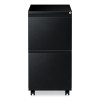 File Pedestal With Full-Length Pull, Left Or Right, 2 Legal/Letter-Size File Drawers, Black, 14.96" X 19.29" X 27.75"
