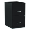 Soho Vertical File Cabinet, 2 Drawers: File/File, Letter, Black, 14" X 18" X 24.1"