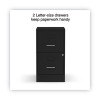 Soho Vertical File Cabinet, 2 Drawers: File/File, Letter, Black, 14" X 18" X 24.1"