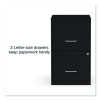 Soho Vertical File Cabinet, 2 Drawers: File/File, Letter, Black, 14" X 18" X 24.1"
