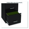 Soho Vertical File Cabinet, 2 Drawers: File/File, Letter, Black, 14" X 18" X 24.1"