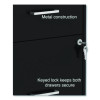 Soho Vertical File Cabinet, 2 Drawers: File/File, Letter, Black, 14" X 18" X 24.1"