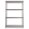 Wire Shelving Starter Kit, Four-Shelf, 48w X 18d X 72h, Black Anthracite