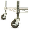 Nsf Certified 4-Shelf Wire Shelving Kit With Casters, 48w X 18d X 72h, Silver