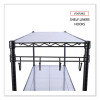 5-Shelf Wire Shelving Kit With Casters And Shelf Liners, 48w X 18d X 72h, Black Anthracite