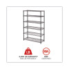 Nsf Certified 6-Shelf Wire Shelving Kit, 48w x 18d x 72h, Black