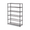 Nsf Certified 6-Shelf Wire Shelving Kit, 48w x 18d x 72h, Black